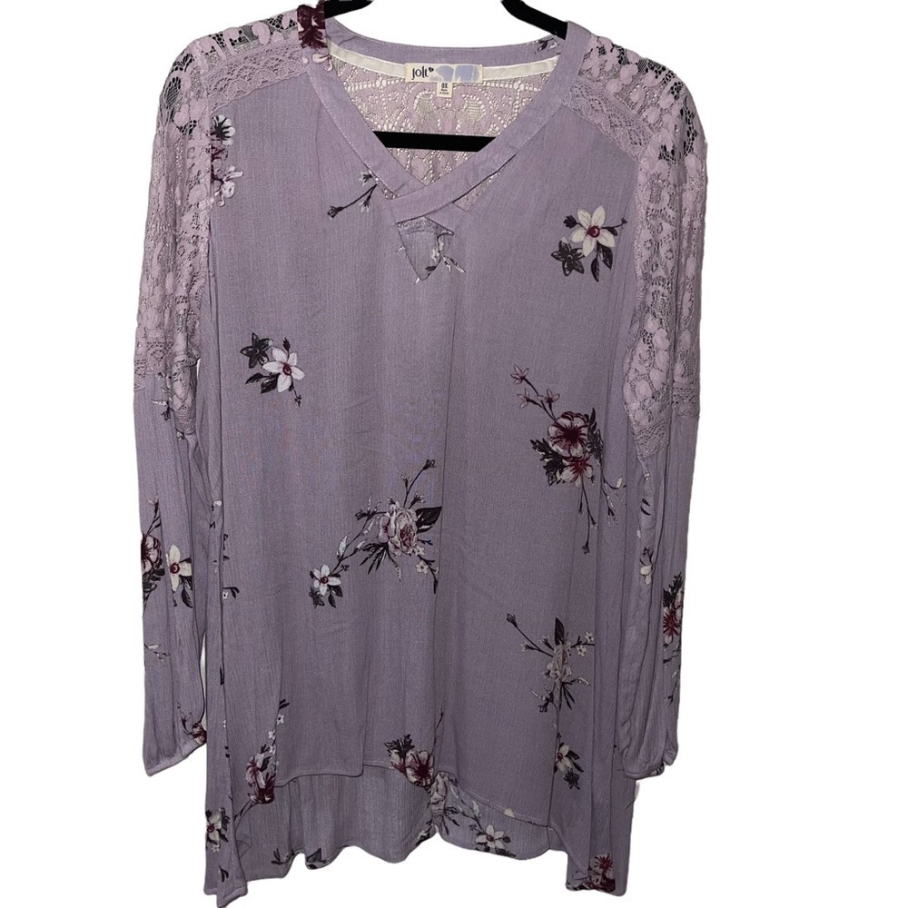 𝅺jolt LAVENDER FLORAL TUNIC SIZE OX